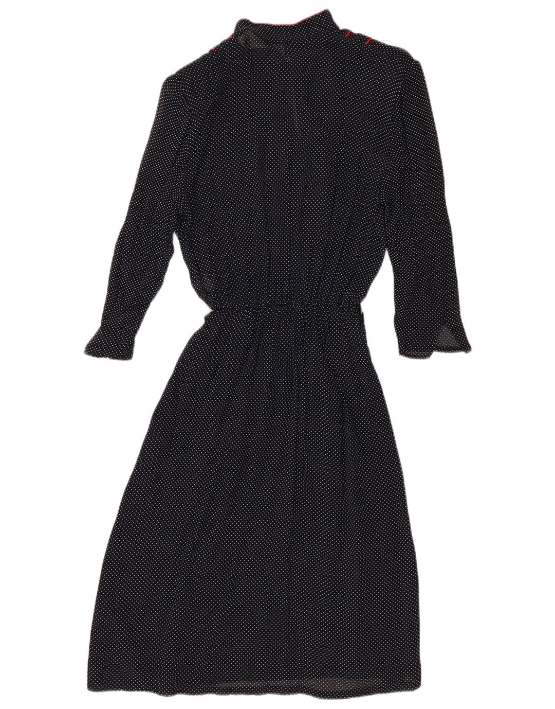 Vestido feminino vintage manga 3/4 linha A IT 44 médio azul marinho manchado