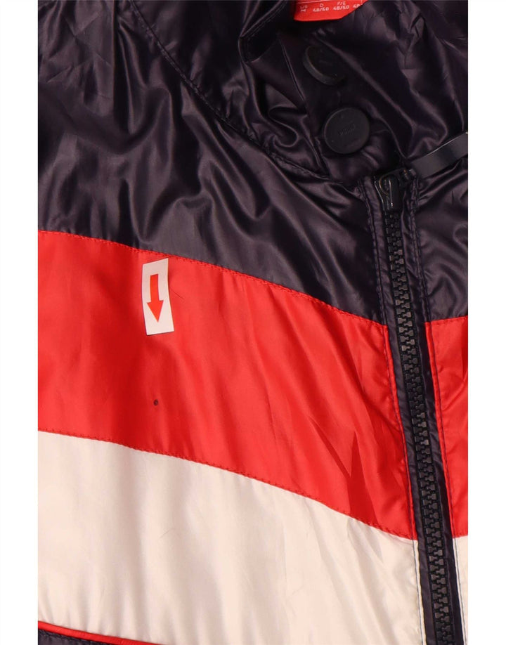 Jaqueta acolchoada masculina Puma UK 38 poliéster colorblock roxo médio