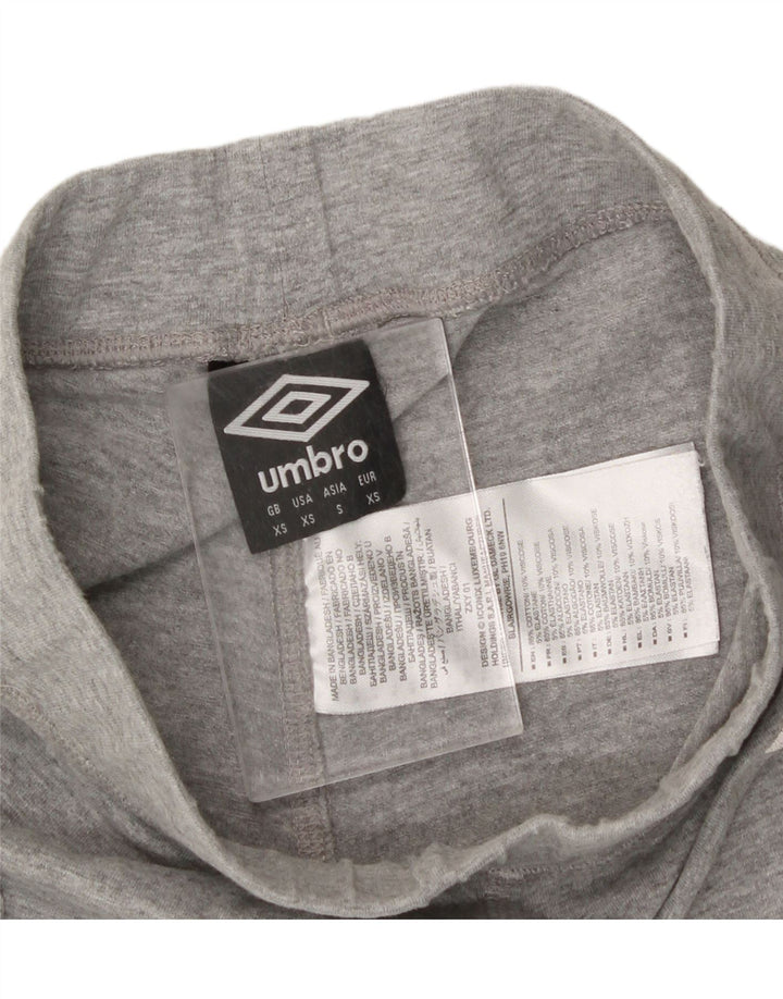 UMBRO Womens Graphic Tracksuit Trousers UK 6 XS  Grey Cotton Vintage Umbro and Second-Hand Umbro from Messina Hembry 