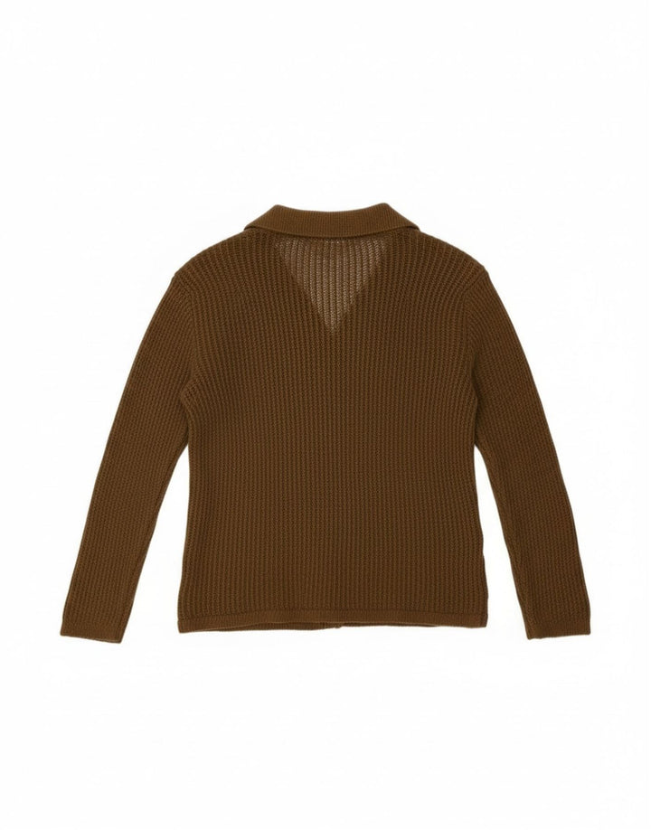 Suéter cardigã feminino grande da Zara Reino Unido 10 pequeno verde