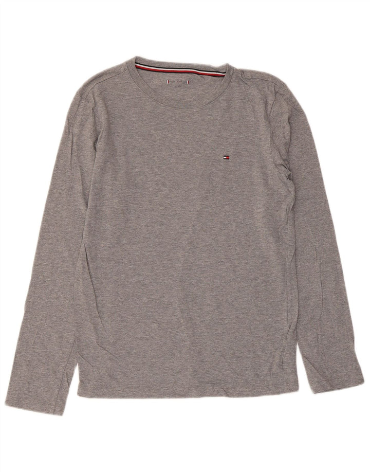 Tommy Hilfiger Meninos Top Manga Comprida 12-13 Anos Cinza Algodão