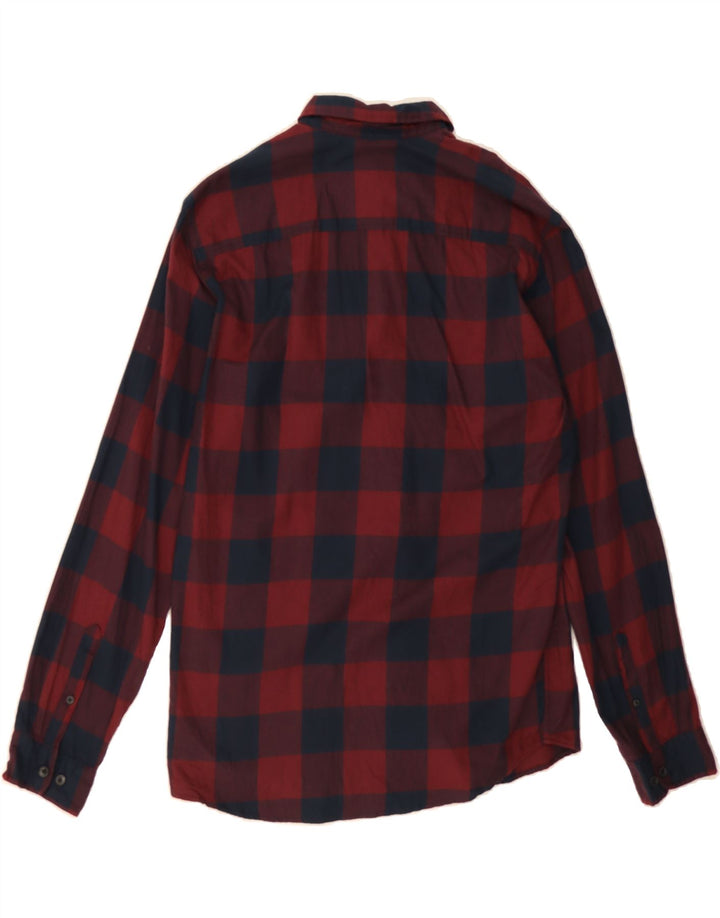 JACK & JONES Mens Shirt Large Red Check Cotton Vintage Jack & Jones and Second-Hand Jack & Jones from Messina Hembry 