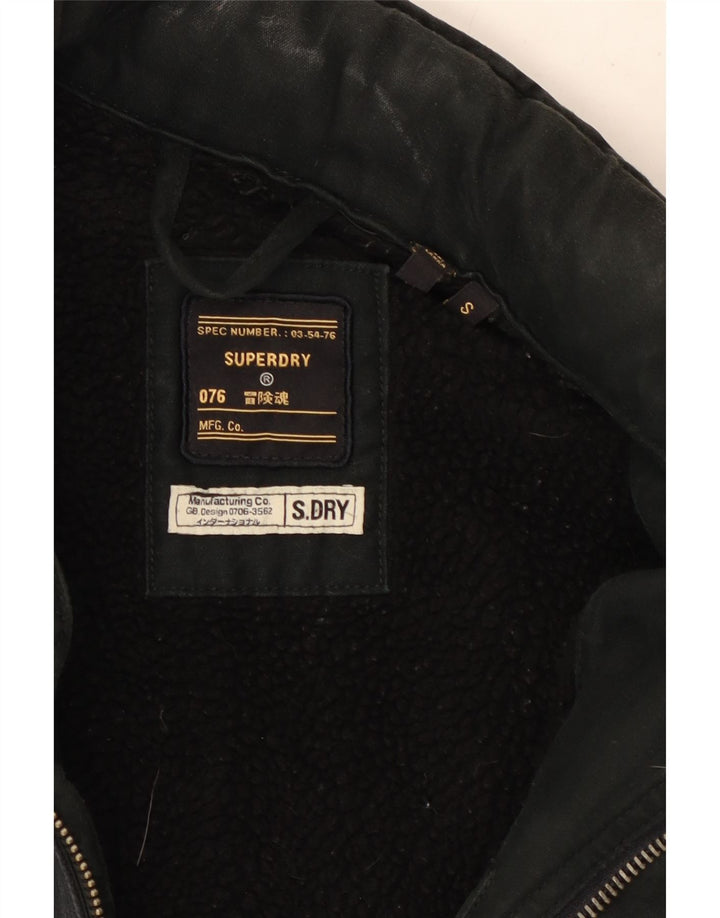 Jaqueta militar com capuz masculina Superdry UK 36 pequena preta