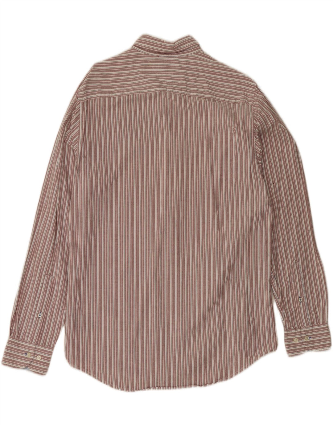 Camisa masculina Tommy Hilfiger grande listrada vermelha de algodão