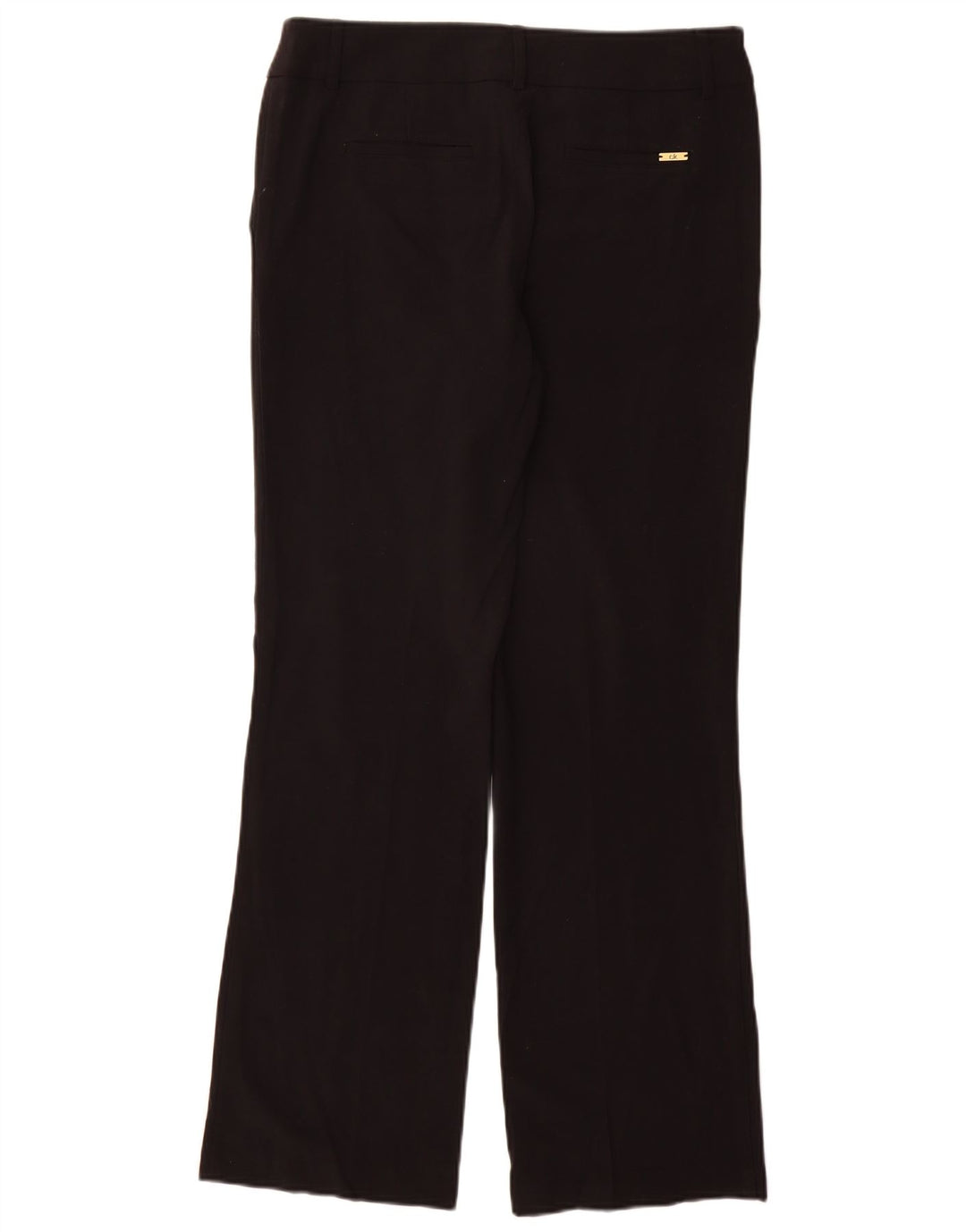 Calça feminina casual Calvin Klein Bootcut EUA 8 médio W28 L32 preta