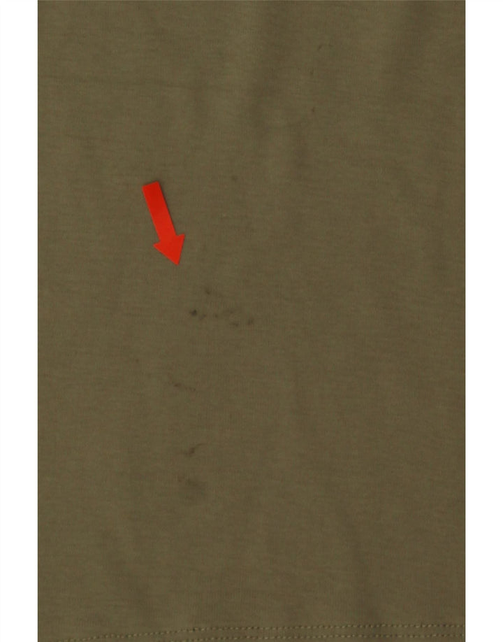 Camiseta feminina Invicta UK 8 pequena algodão cáqui