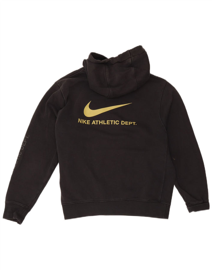 NIKE Mens Graphic Hoodie Jumper Médio Algodão Preto