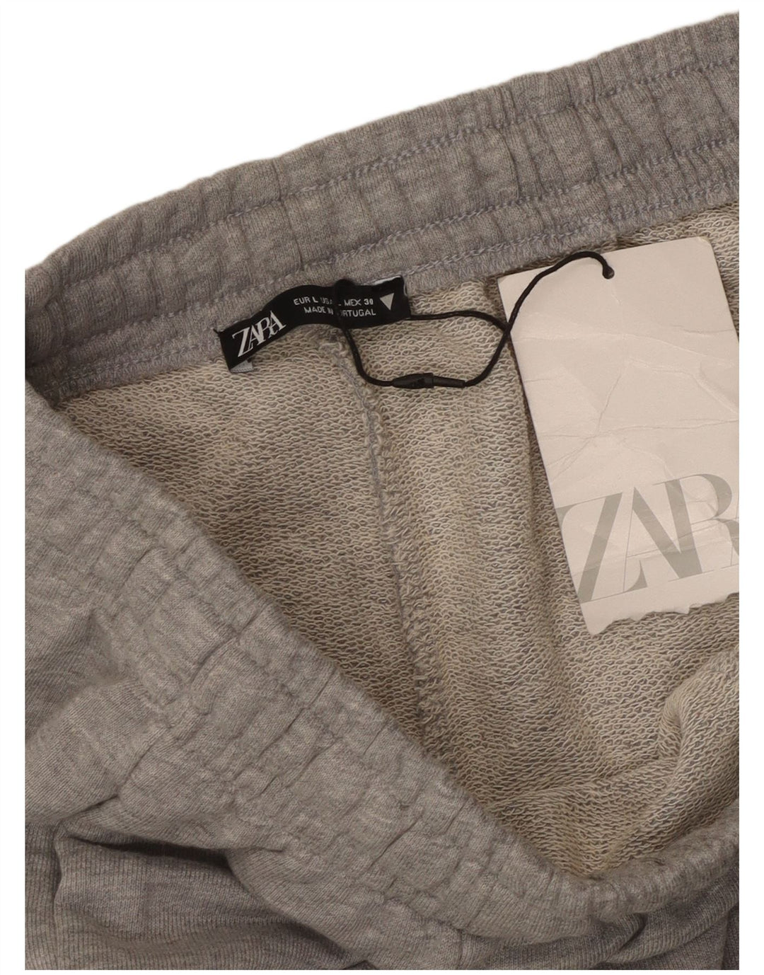 Calça de treino masculina ZARA Hollywood Joggers grande cinza manchado