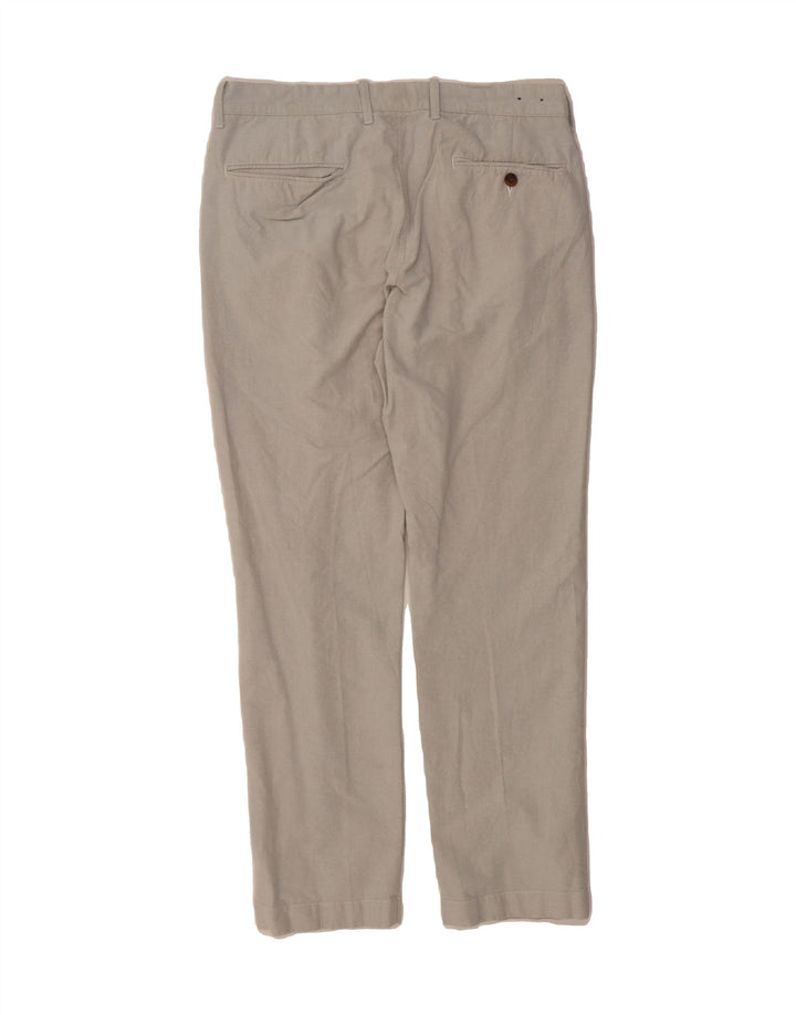 J. CREW Mens Sutton Straight Chino Trousers W31 L30 Grey Cotton Vintage J. Crew and Second-Hand J. Crew from Messina Hembry 