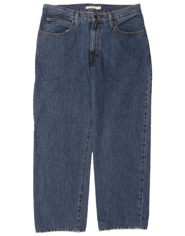 Calça jeans larga feminina Levi's W30 L31 azul algodão