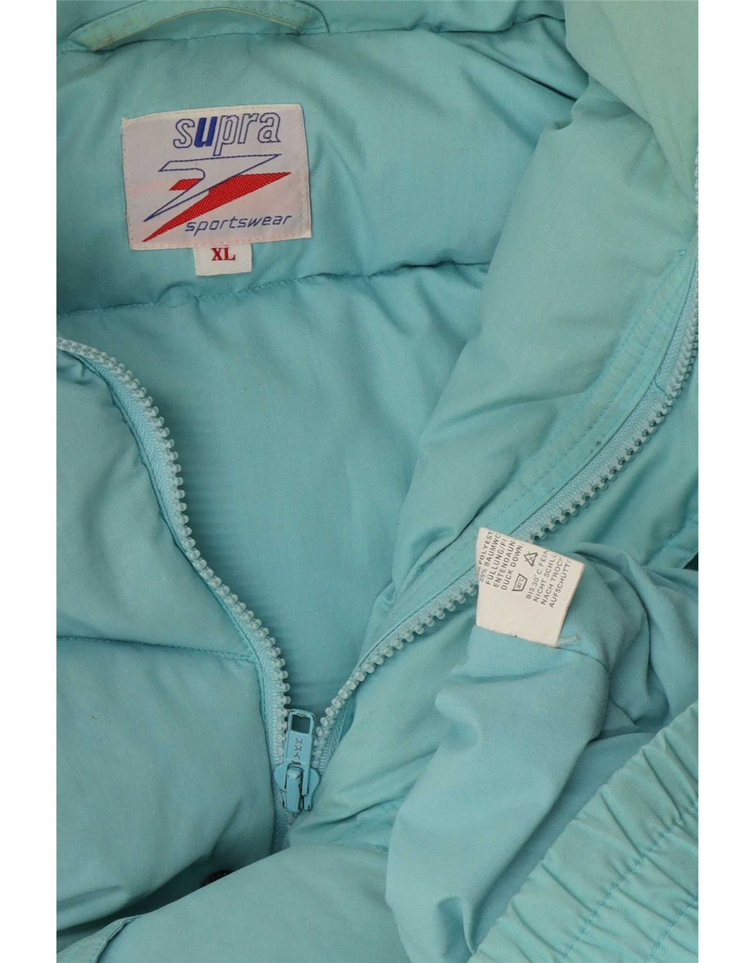 Jaqueta acolchoada masculina Supra UK 42 XL azul poliéster