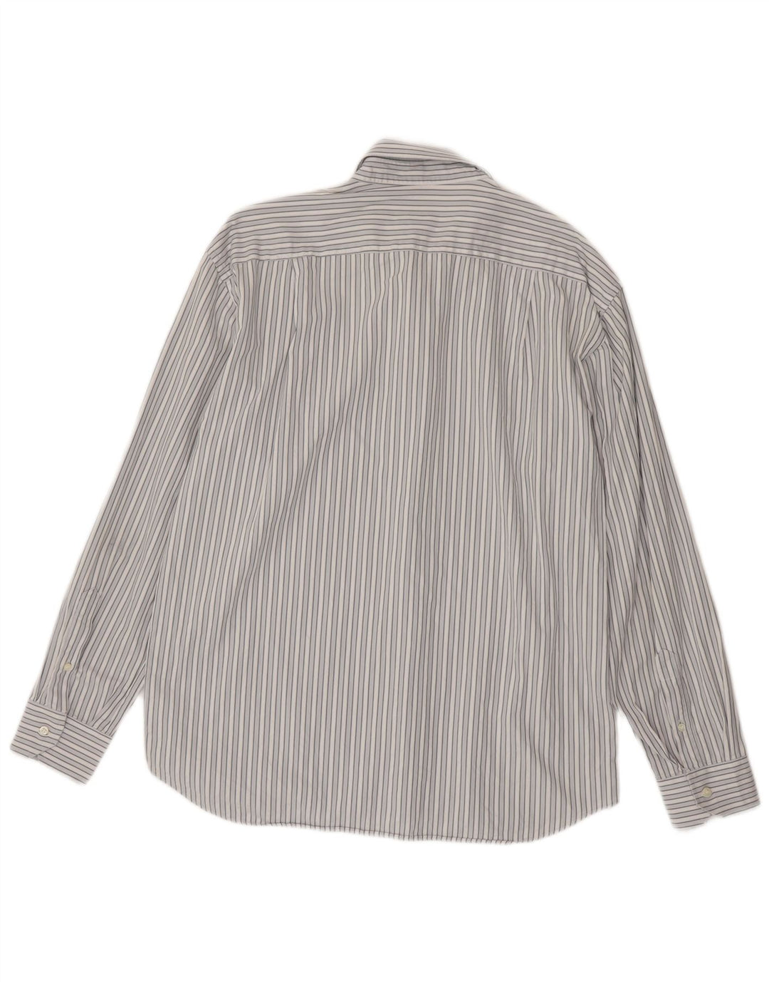 Camisa masculina Roccobarocco tamanho 43 17 XL listrada azul