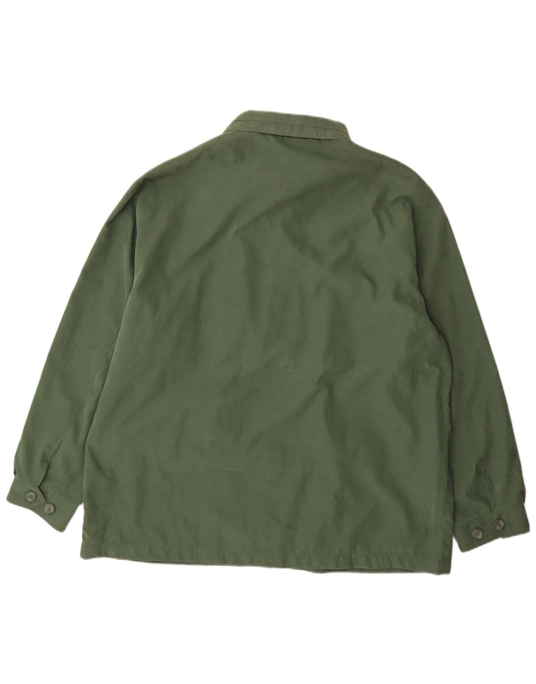 Jaqueta utilitária masculina vintage UK 50 5XL poliéster verde