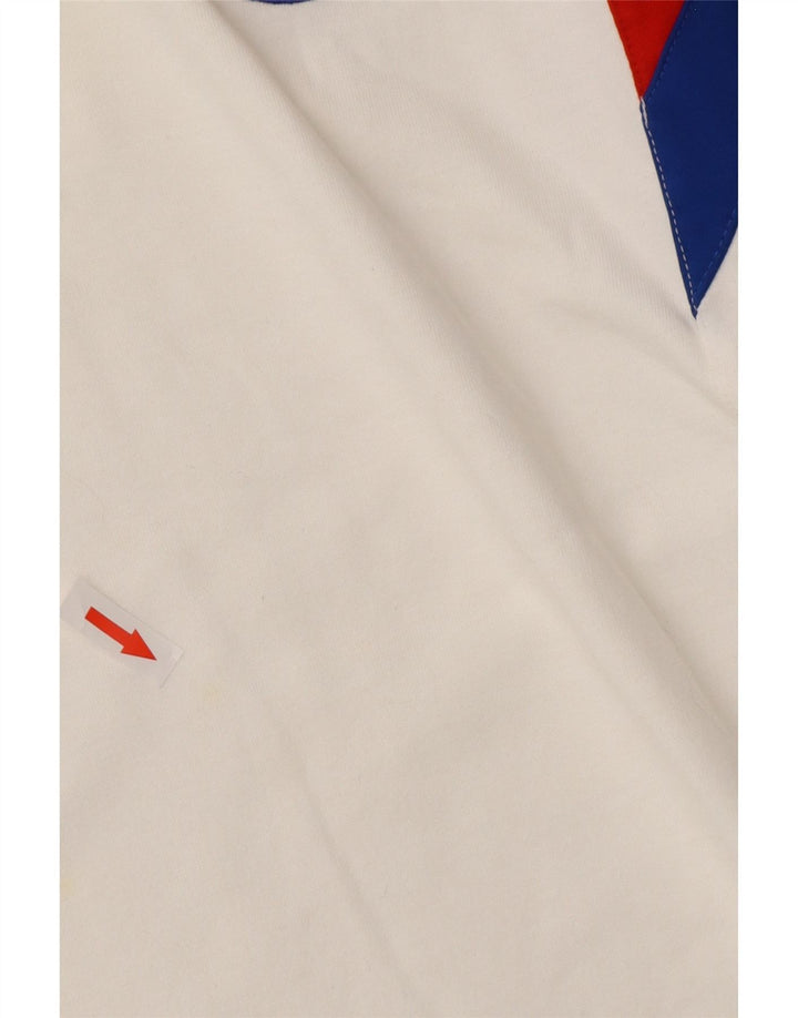 ADIDAS Mens FC Bayern Munchen Polo Shirt XL Branco Colourblock Algodão