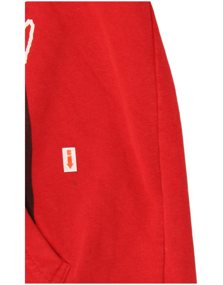 MUCHMORE moletom com capuz gráfico masculino pequeno algodão vermelho