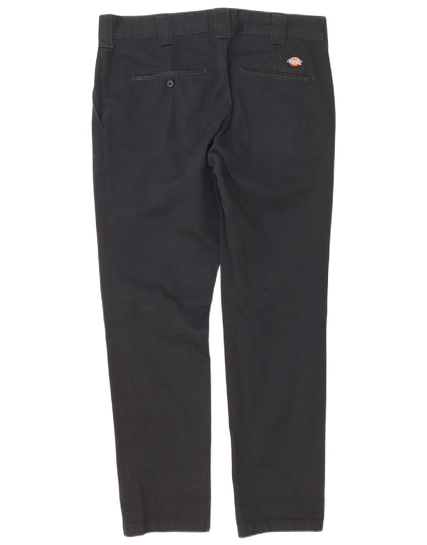 Calças Dickies Mens Slim Fit Chino W33 L32 Poliéster Preto
