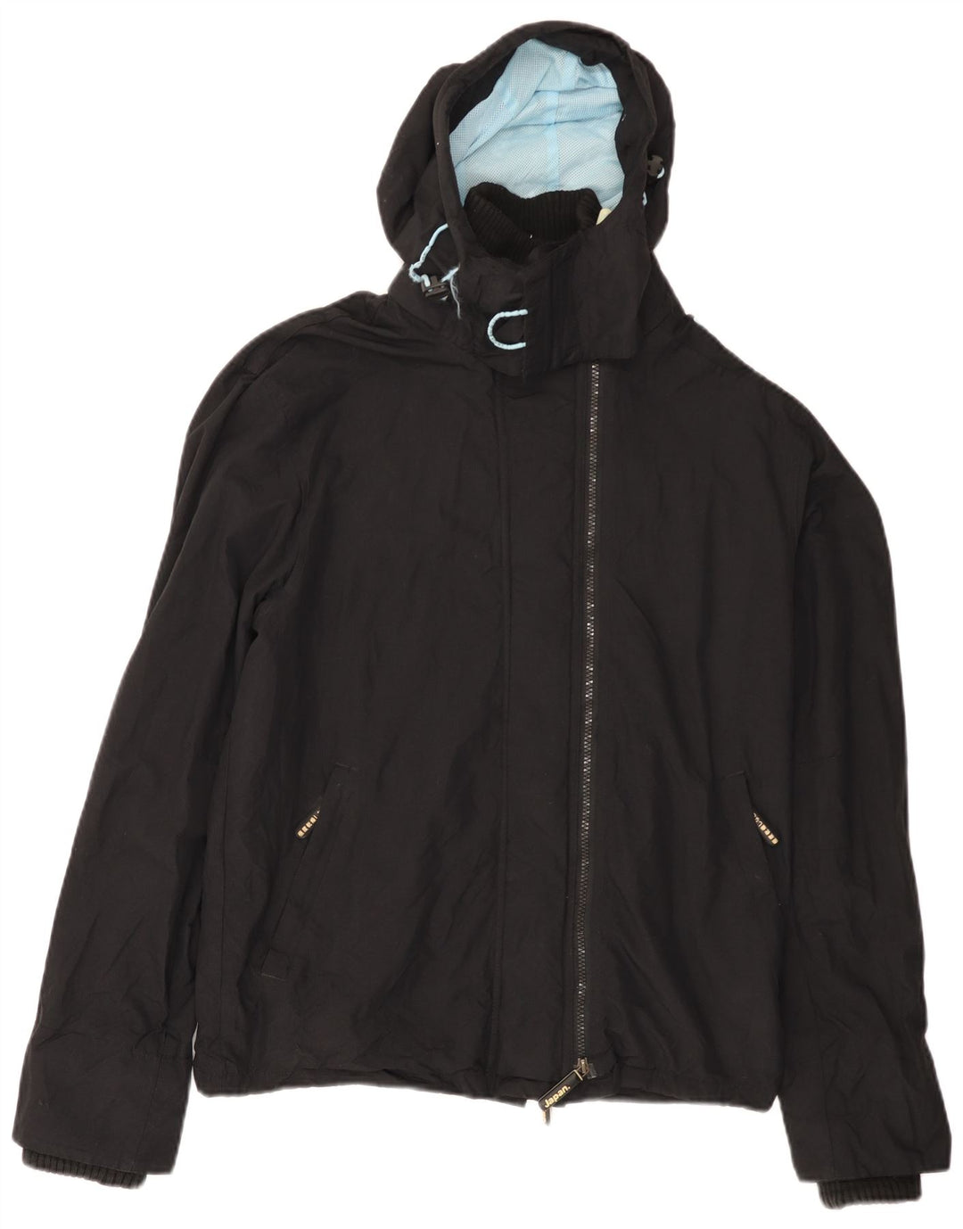 Jaqueta de chuva com capuz Superdry Womens The Windcheater Reino Unido 18 XL Preto Nylon