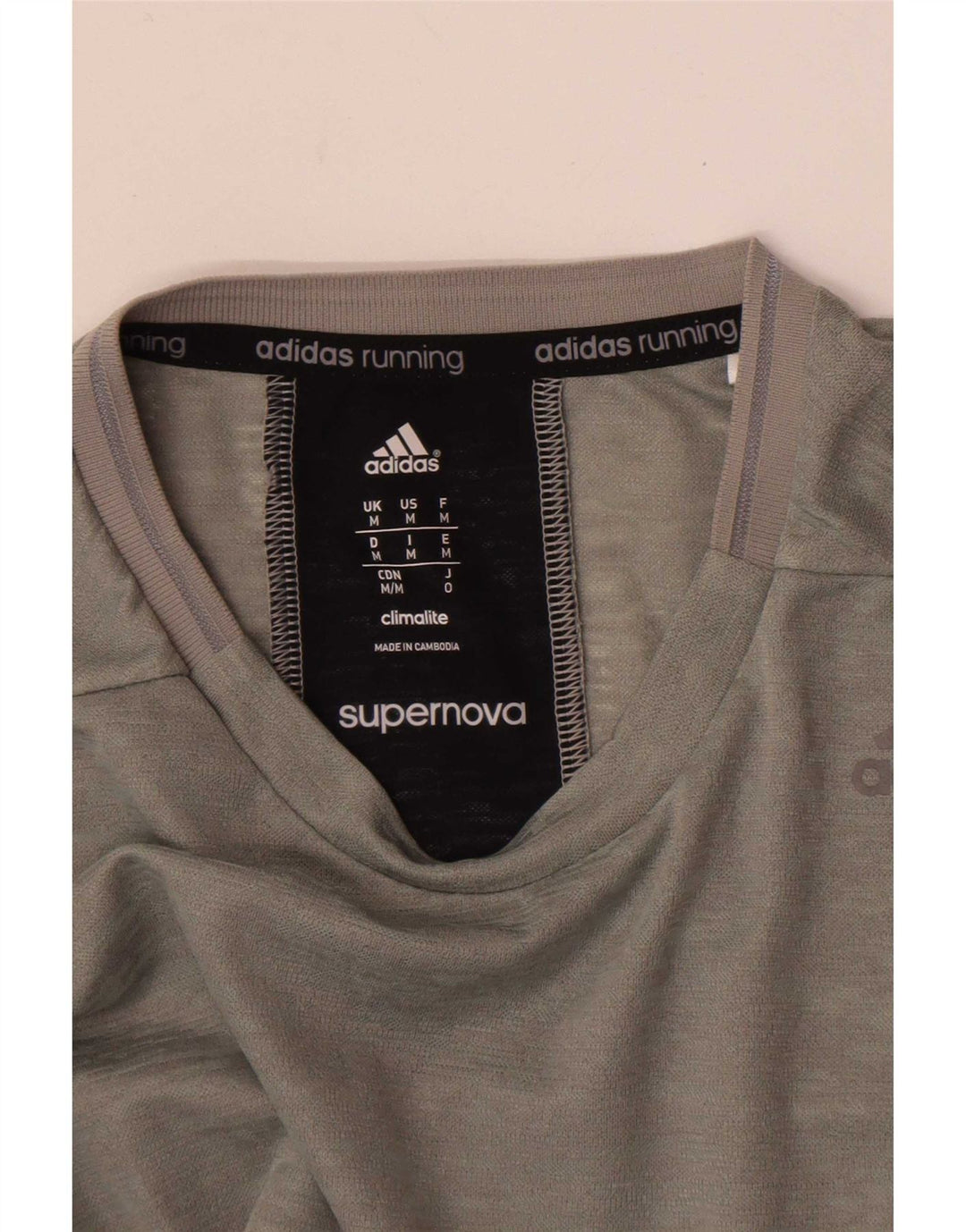 Adidas Mens Supernova Top Manga Longa Médio Cinza Flecked