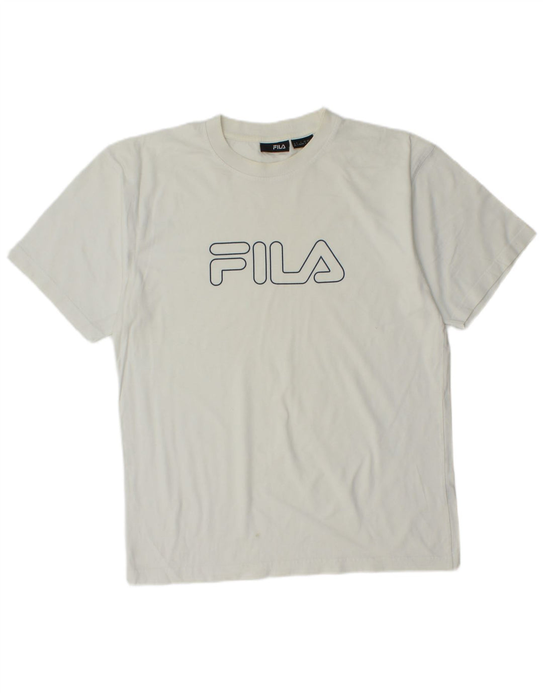 Camiseta masculina gráfica FILA Top pequeno branco