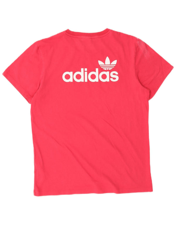 Camiseta Adidas Feminina Graphic Top UK 8 Pequeno Algodão Rosa