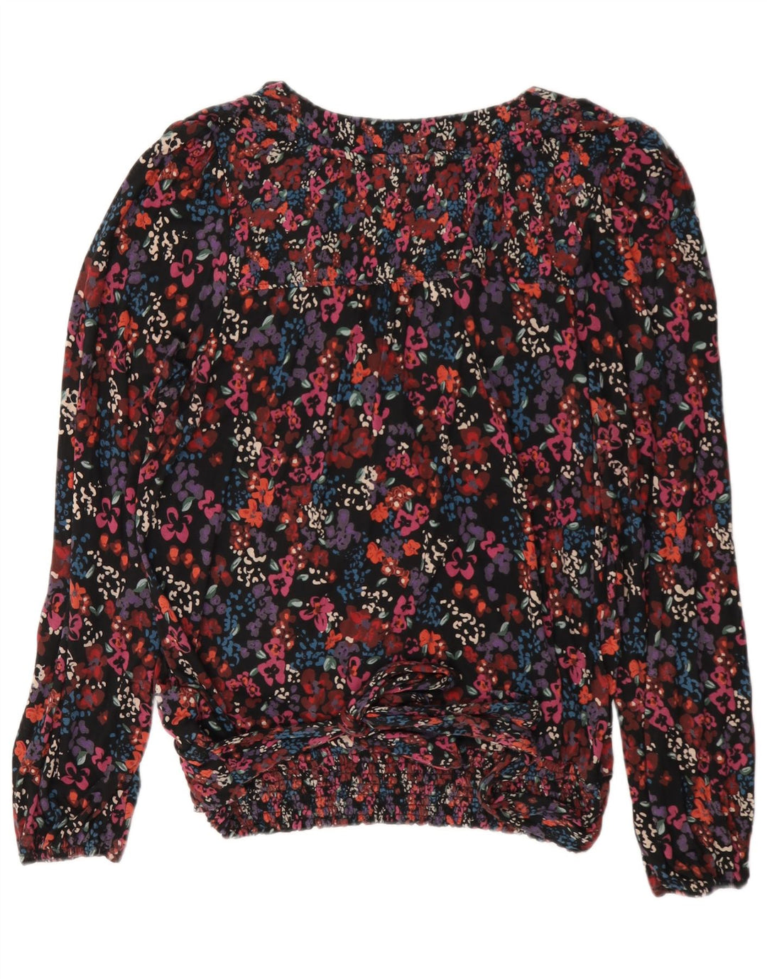 Blusa feminina de manga comprida Fat Face UK 12 floral multicolorido médio