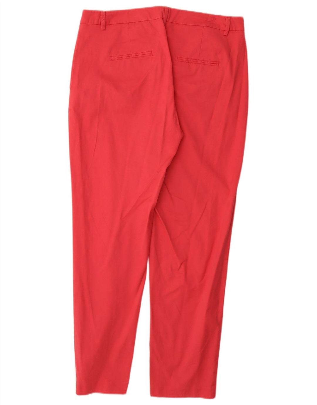 Calça feminina casual justa BENETTON Reino Unido 12 médio W30 L27 algodão rosa