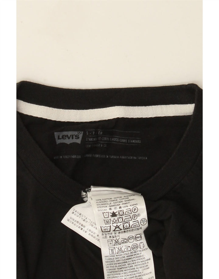 Camiseta masculina Levi's Standard Fit gráfica top pequeno algodão preto