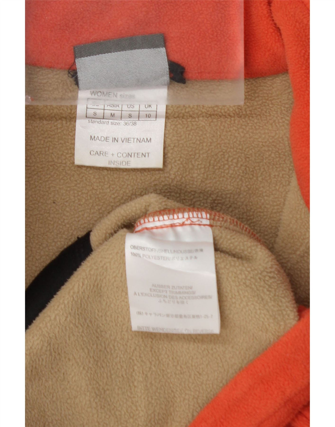 Jaqueta de lã feminina JACK WOLFSKIN UK 10 pequena laranja