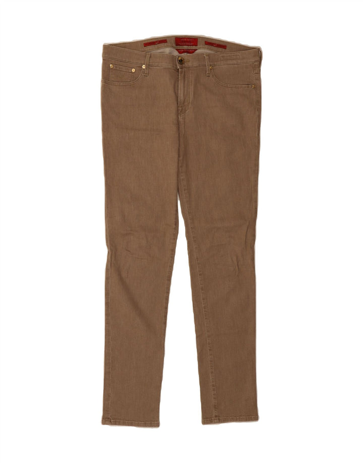 JACOB COHEN Womens Tailored Slim Jeans W32 L32 Brown Cotton Vintage Jacob Cohen and Second-Hand Jacob Cohen from Messina Hembry 