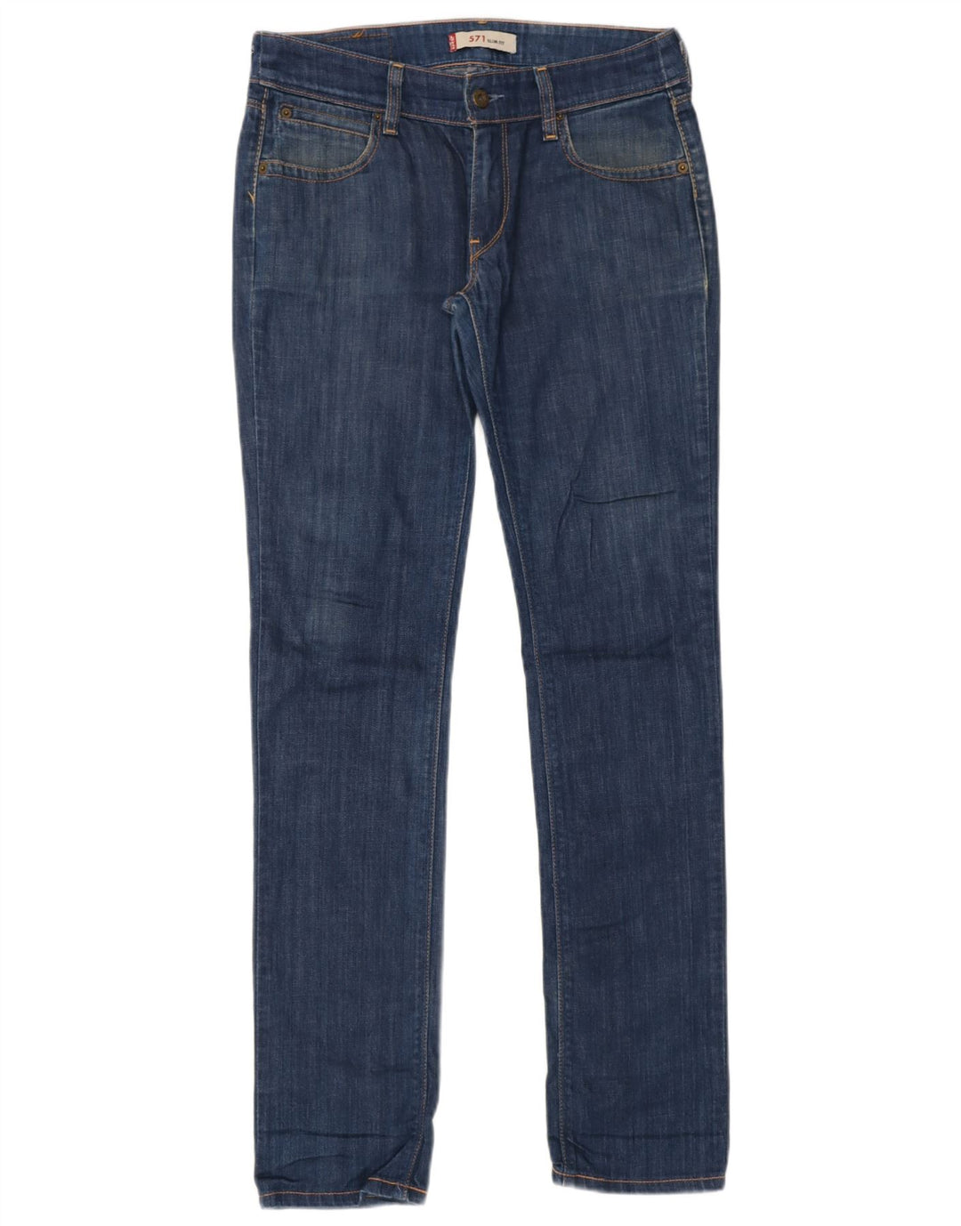 Calça jeans feminina Levi's 571 Slim W32 L34 azul algodão