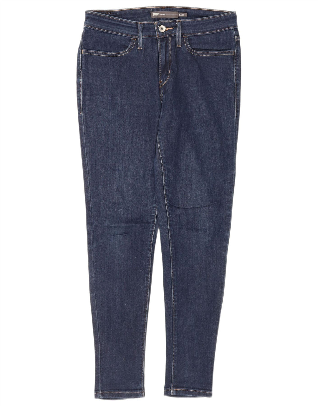 LEVI'S Legging feminina skinny jeans US 6 médio W28 L27 algodão azul