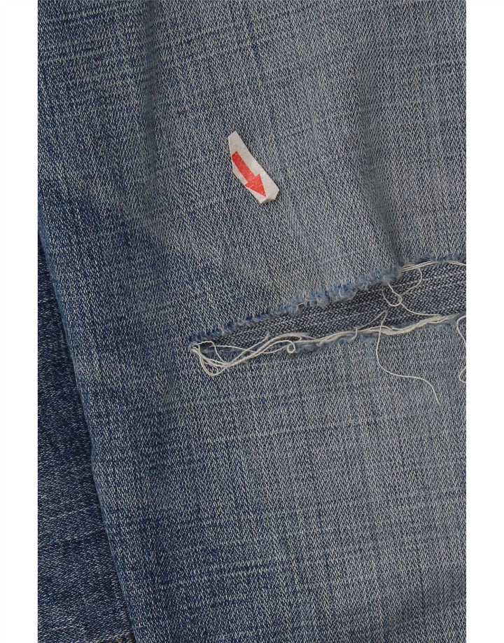 Wrangler Masculino Texas Distressed Straight Jeans W40 L32 Azul Algodão
