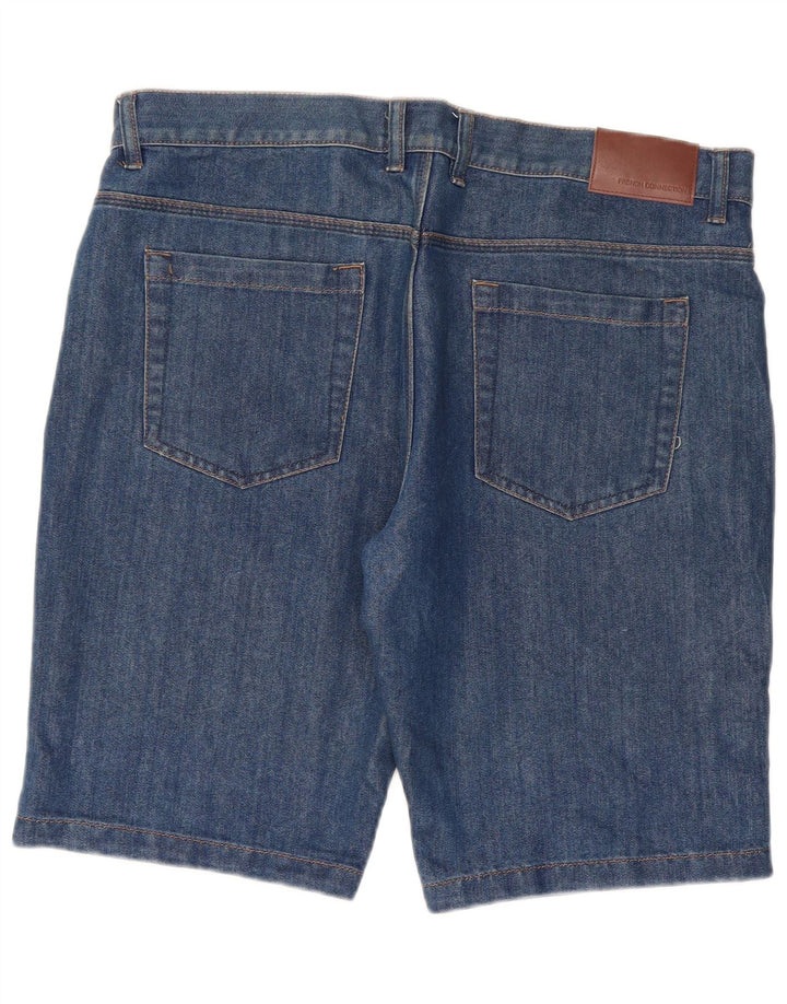 FRENCH CONNECTION Shorts jeans masculino W36 grande algodão azul