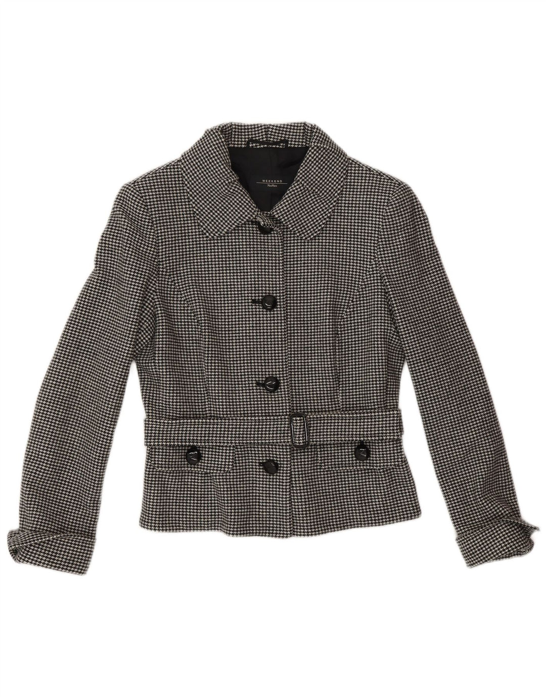 Conjunto de saia feminina MAX MARA com 4 botões e 2 peças Reino Unido 10 pequeno W28 cinza clássico