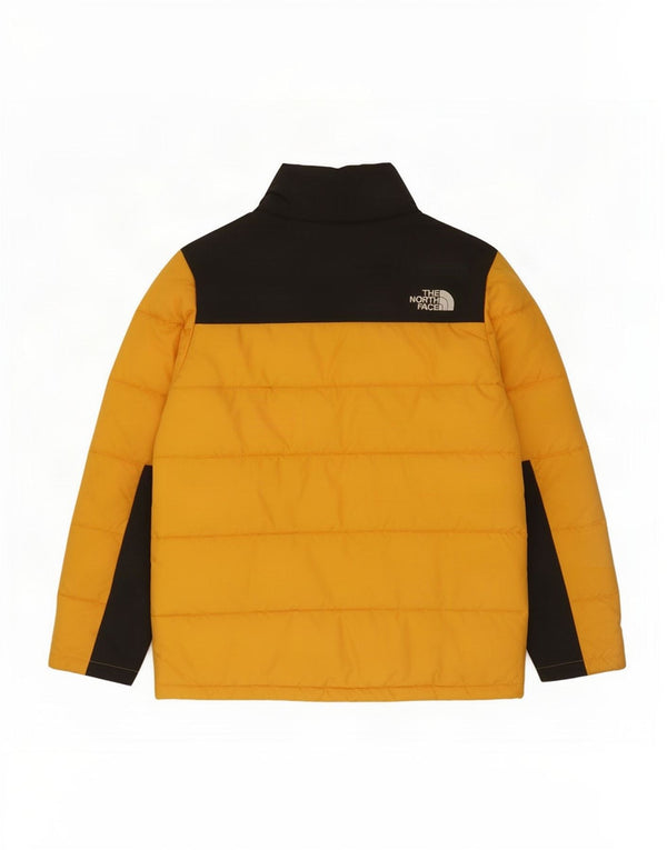 Jaqueta acolchoada The North Face Boys 11-12 anos grande bloco colorido amarelo