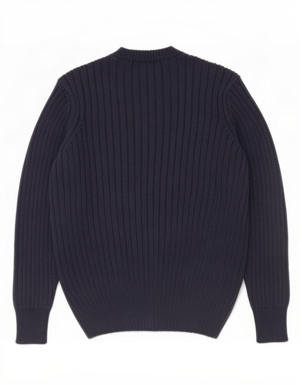 Suéter feminino Marks & Spencer com gola redonda Reino Unido 12 médio azul marinho