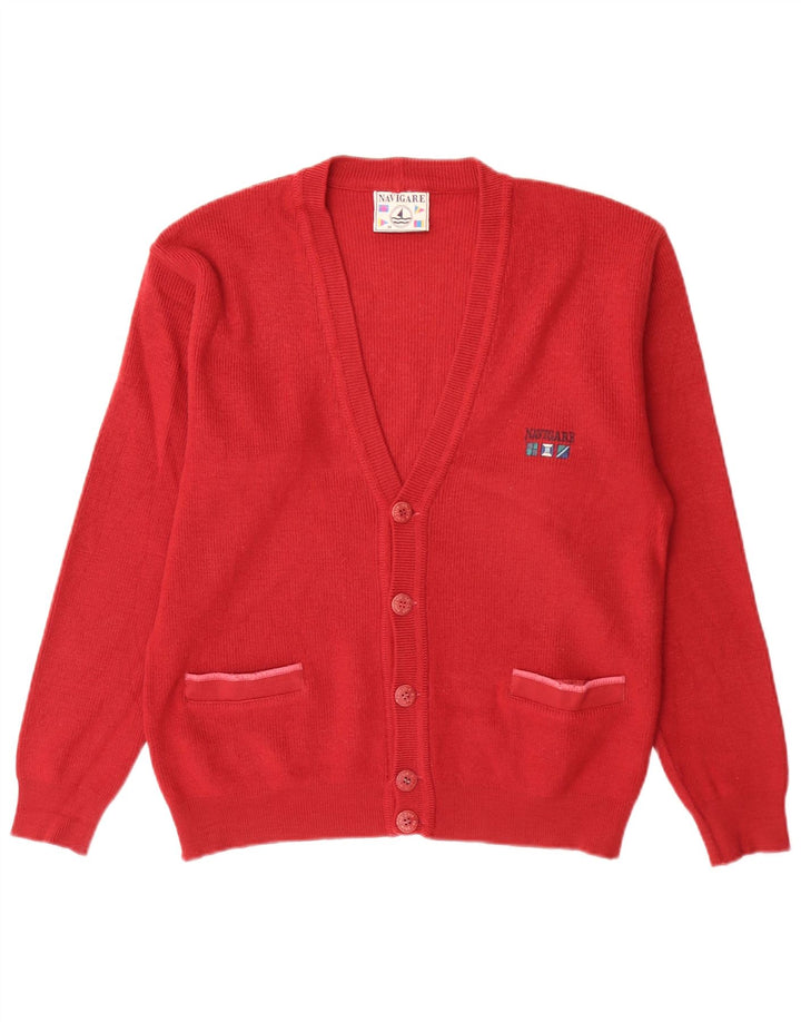 Suéter cardigã masculino Navigare vermelho médio
