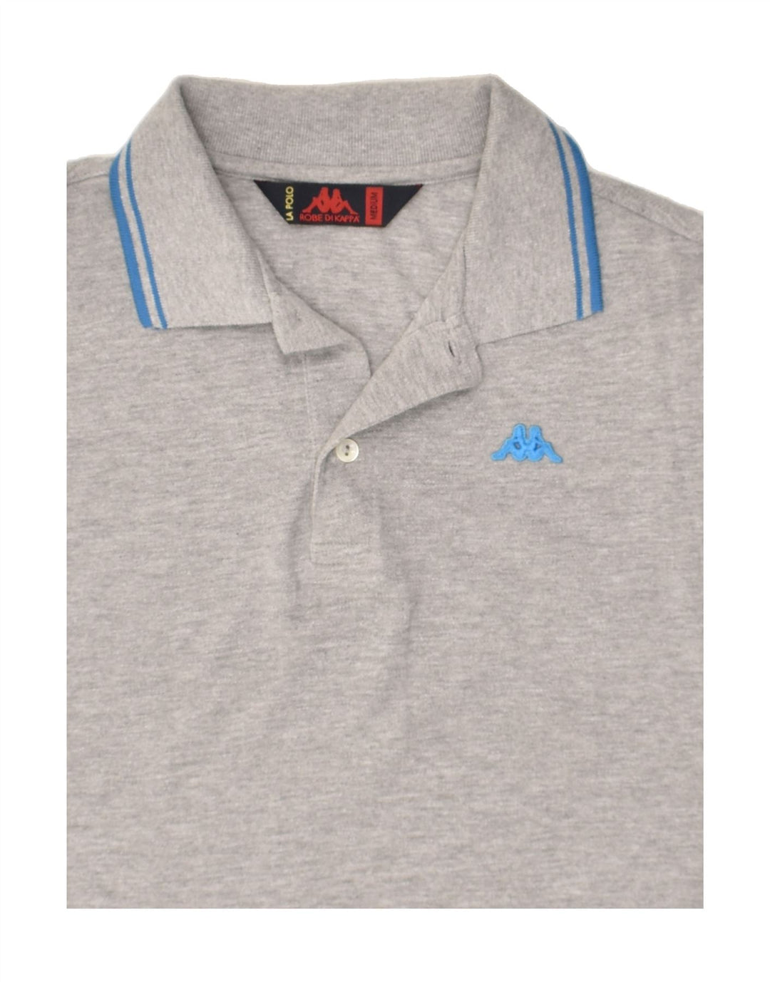 KAPPA Mens Polo Shirt Medium Grey Cotton | Vintage Kappa | Thrift | Second-Hand Kappa | Used Clothing | Messina Hembry 