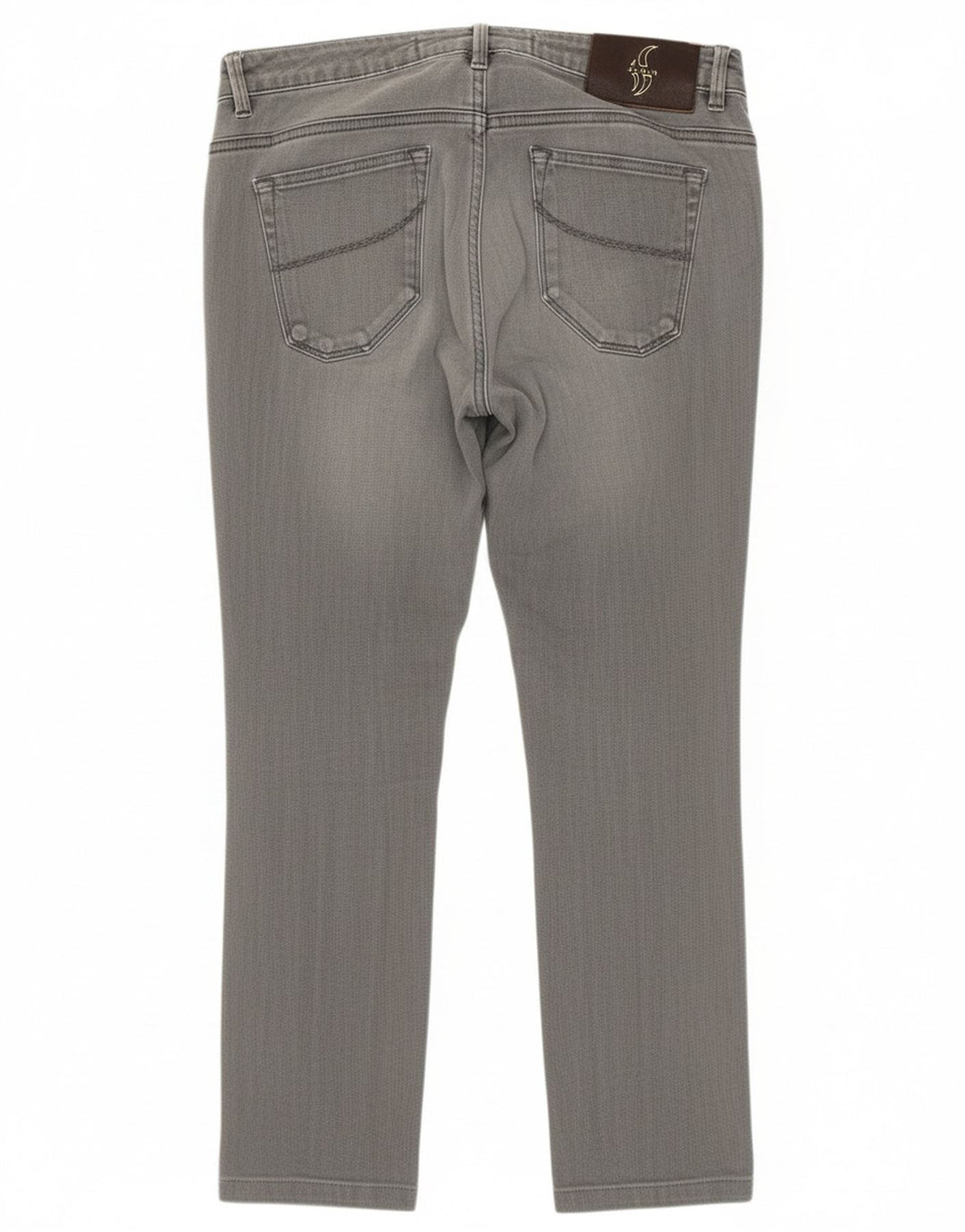 SIVIGLIA Jeans retos femininos W31 L27 algodão cinza