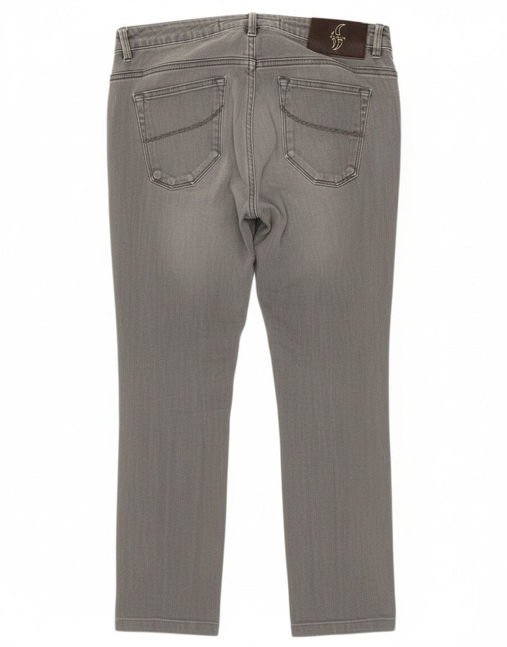 SIVIGLIA Jeans retos femininos W31 L27 algodão cinza