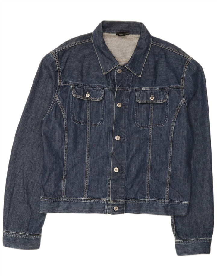 Jaqueta jeans masculina Diesel UK 44 2XL algodão azul marinho