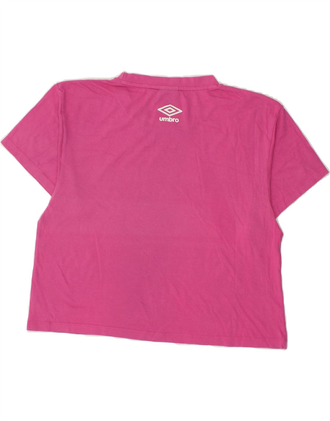 UMBRO Womens Crop Graphic T-Shirt Top UK 18 XL Pink Cotton Vintage Umbro and Second-Hand Umbro from Messina Hembry 