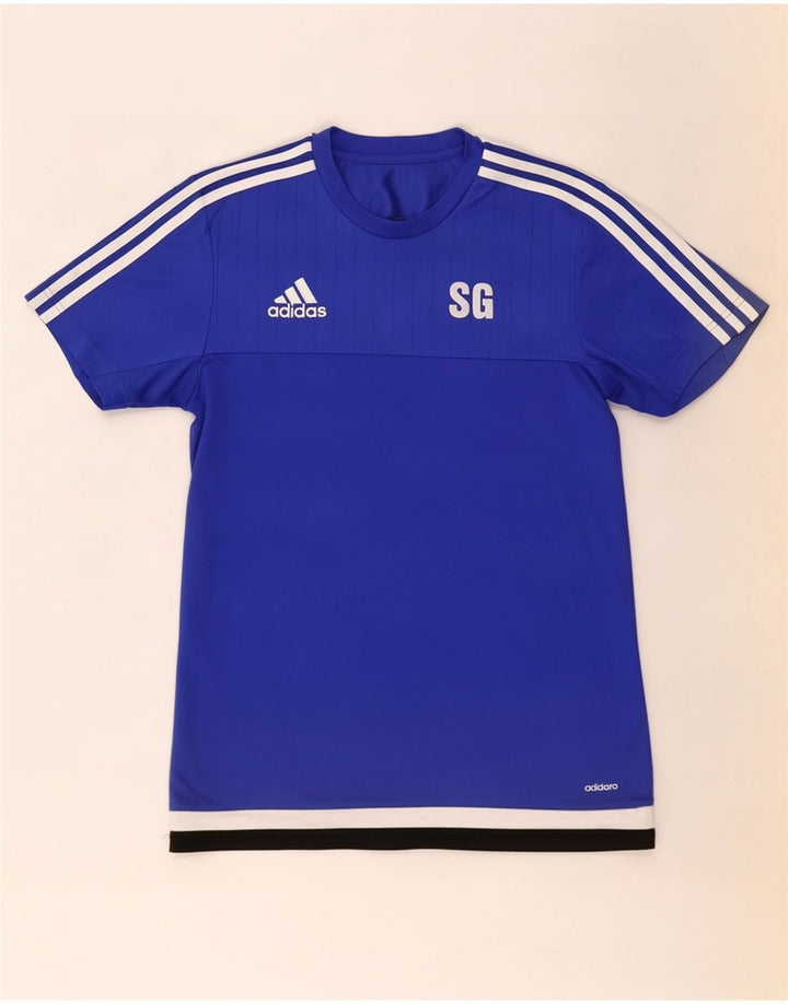 Camiseta Adidas Masculina Climacool Graphic Top Pequeno Azul Colorblock Poliéster