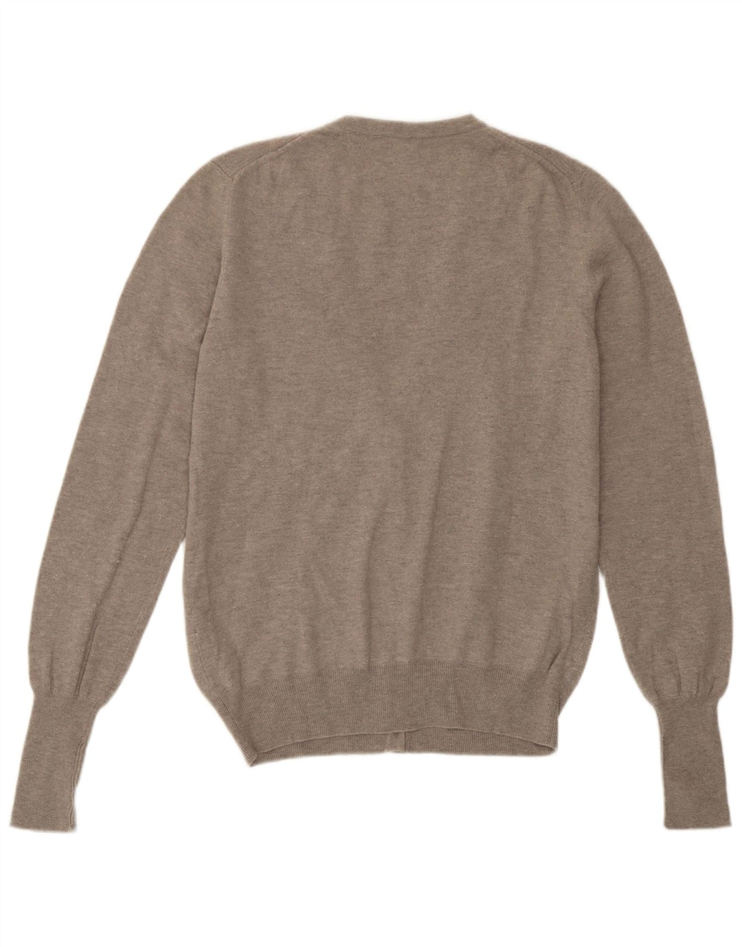 Suéter cardigã feminino Fred Perry UK 20 2XL lã cinza