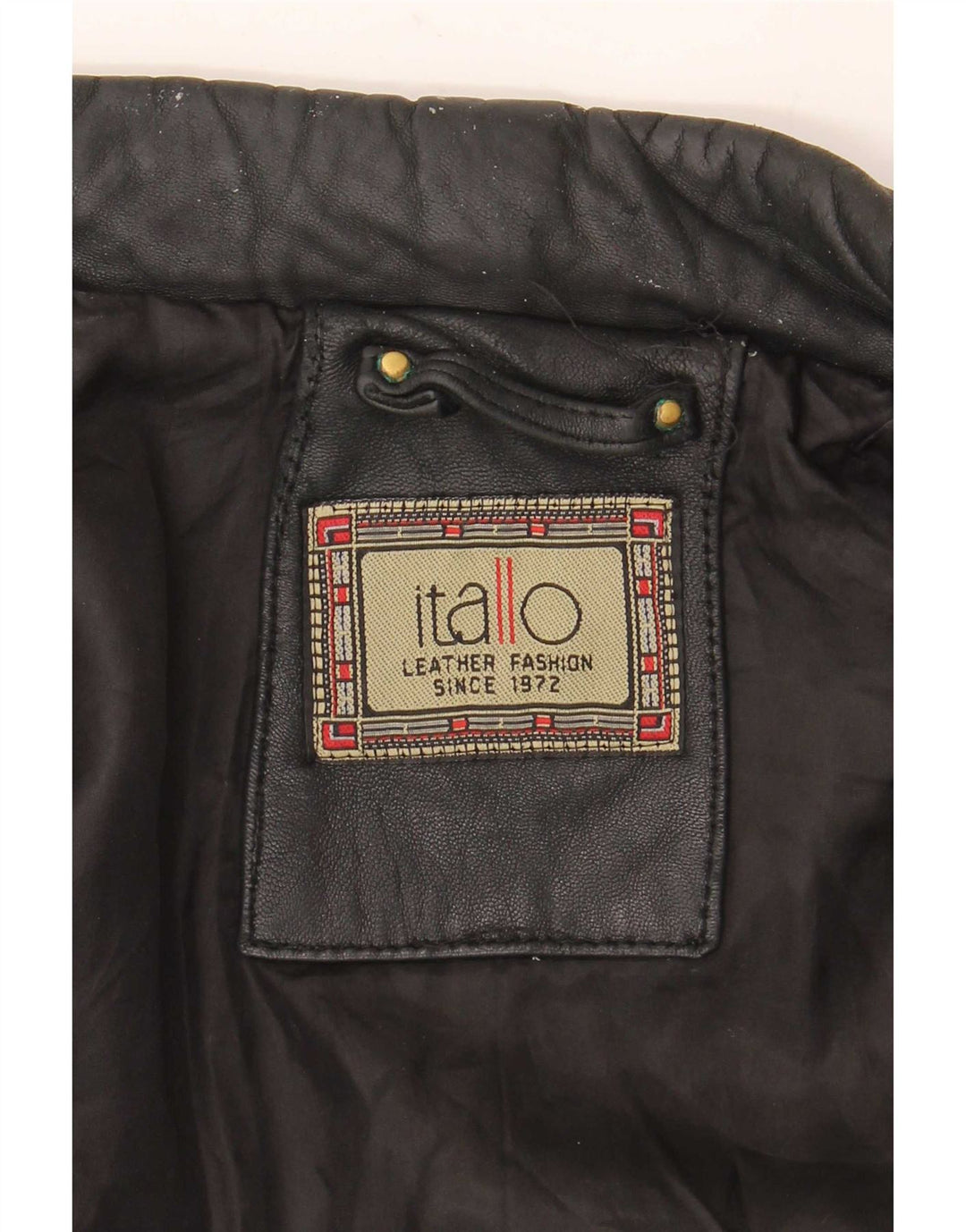 Jaqueta de couro masculina Itallo UK 40 grande preta