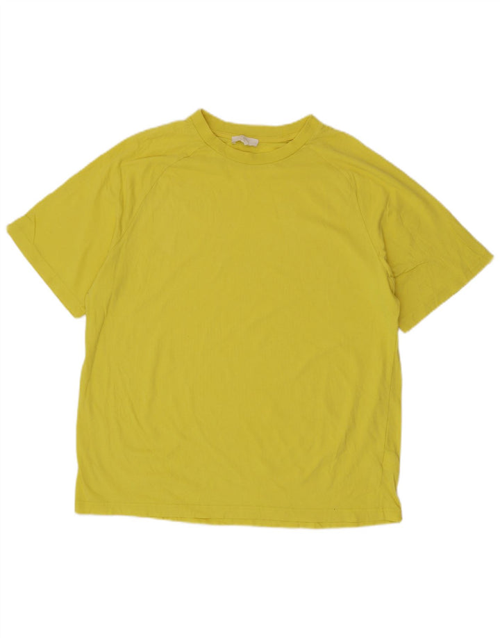 Cos Camiseta Masculina Top Médio Algodão Amarelo