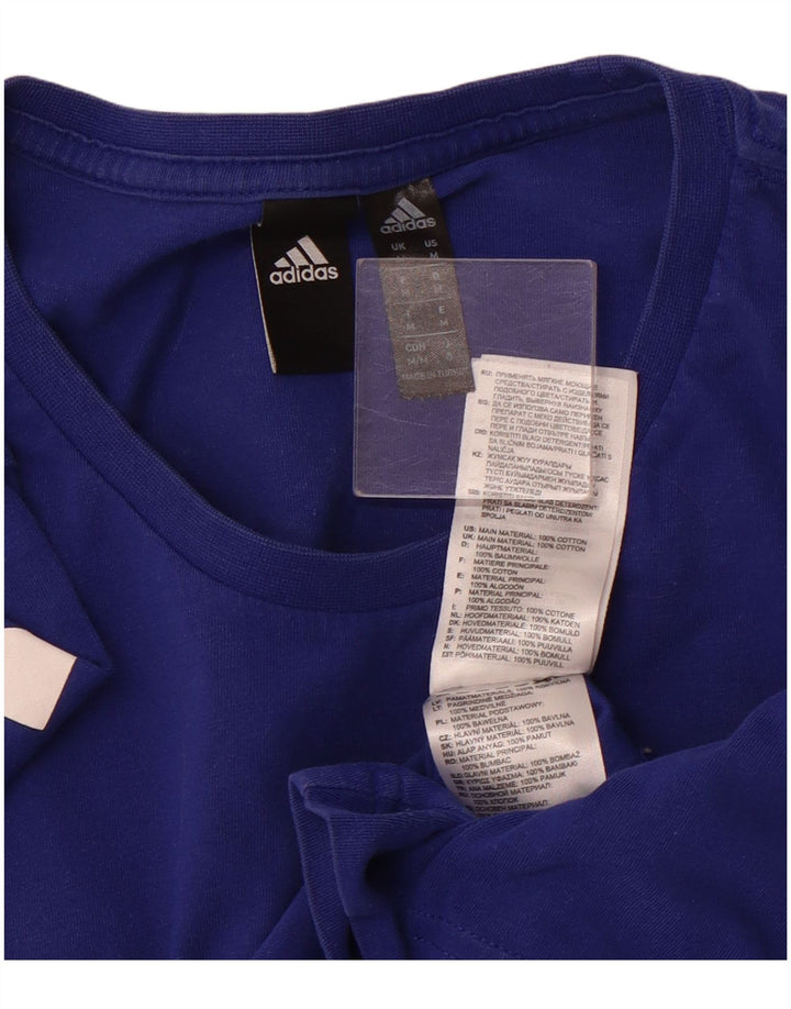 ADIDAS Mens Graphic T-Shirt Top Médio Algodão Azul