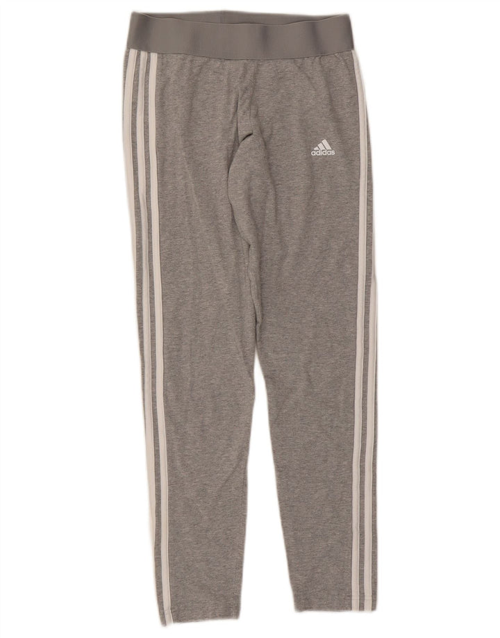 Leggings Adidas Femininas UK 12/14 Algodão Cinza Médio