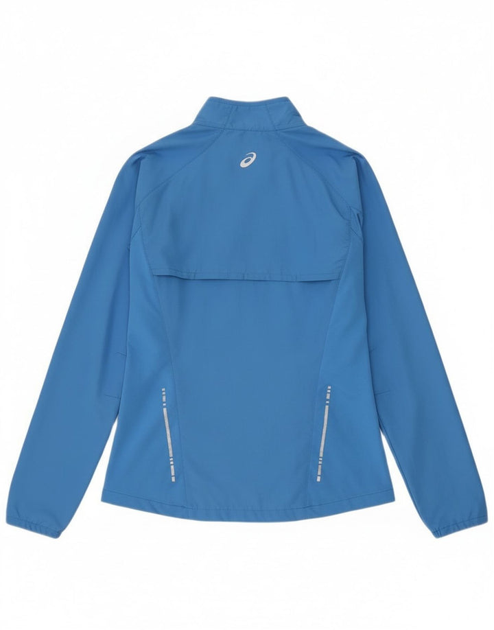 Asics Womens Tracksuit Top Jacket UK 8 Pequeno Azul