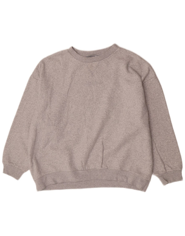 Adidas feminino oversized moletom jumper reino unido 14 grande cinza algodão